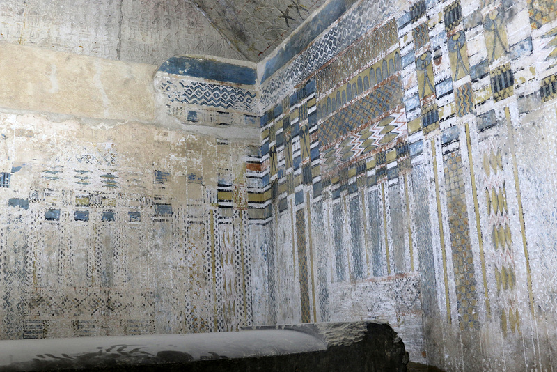 Burial chamber inside the Pyramid of Unas (Explored)