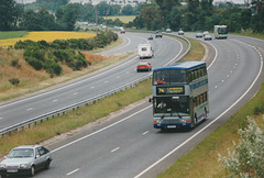 Cambridge Coach Services R92 GTM on the A11 at Red Lodge - 20 Jun 1998