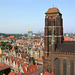 Blick vom Rathausturm Danzig Richtung Marienkirche