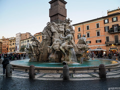 La Fontana dei (quattro) Fiumi, Piazza Navona, Roma.