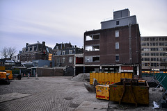 Demolition of the old bank building