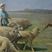 "Troupeau de moutons dans un paysage" (détail) (Charles Emile Jacque - 1861)