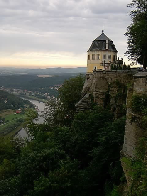 Blick von der Festung Königstein auf die Elbe