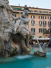 La Fontana dei (quattro) Fiumi, Piazza Navona, Roma.