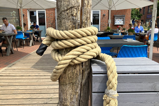 Blue. Rope.