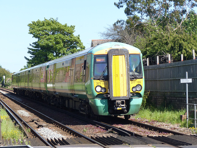 377155 approaching Chichester - 16 May 2015