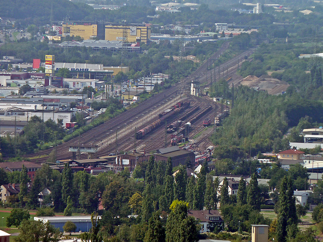 Blick auf den Bahnhof Lützel