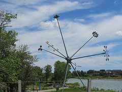 An artistic street light in East Calgary