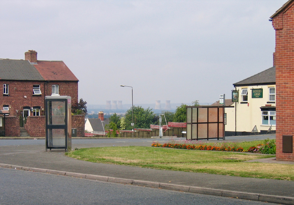 Church Gresley looking towards the Burton Power Station