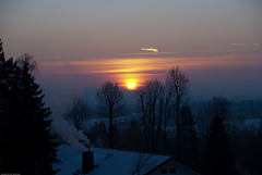 Winterlicher Sonnenaufgang