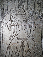 radbourne church, derbs; c15 incised tomb slab of peter de la pole +1432