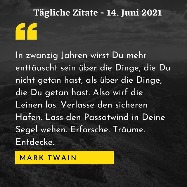 Tägliche Zitate - 14. Juni 20212