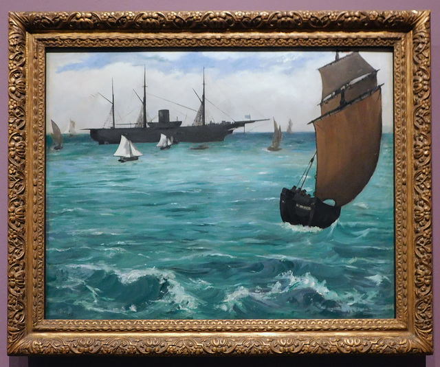 The Kearsarge at Boulogne by Manet in the Metropolitan Museum of Art, December 2023