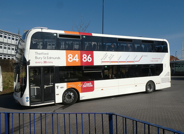 Coach Services of Thetford CS72 BUS in Bury St. Edmunds - 5 Mar 2025 (P1200634)