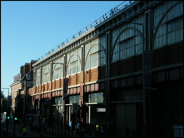 sunlight on Waterloo Station