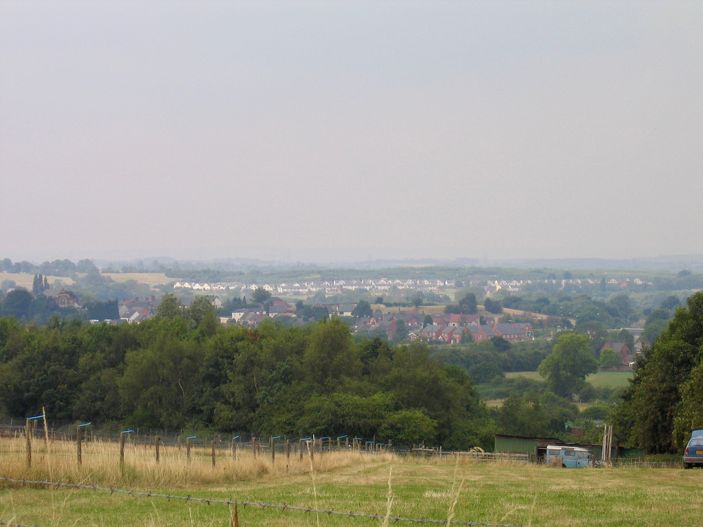 Looking west from Gresley Wood towards Castle Gresley