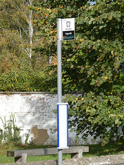 Stagecoach East bus stop in Swaffham Prior – 22 Oct 2022 (P1130875)