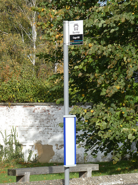 Stagecoach East bus stop in Swaffham Prior – 22 Oct 2022 (P1130875)