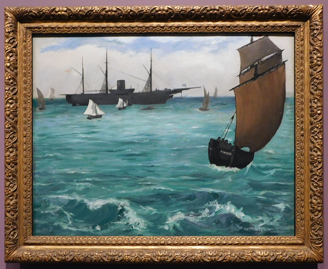 The Kearsarge at Boulogne by Manet in the Metropolitan Museum of Art, December 2023