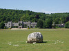 West Dean College and chalk boulder