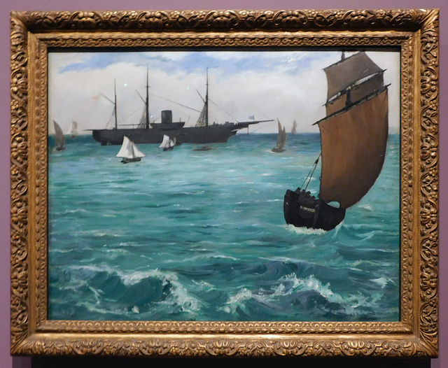 The Kearsarge at Boulogne by Manet in the Metropolitan Museum of Art, December 2023