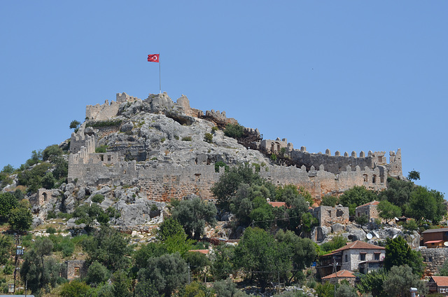Kekova Bay, Crusader's castle in Kaleköy (Simena)