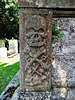 skull and bones and scythe and shovel on a c18 chest tomb holy cross church, canterbury, kent   (1)