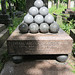 brompton cemetery, london     (103)stone cannon balls on general alexander anderson +1877 tomb