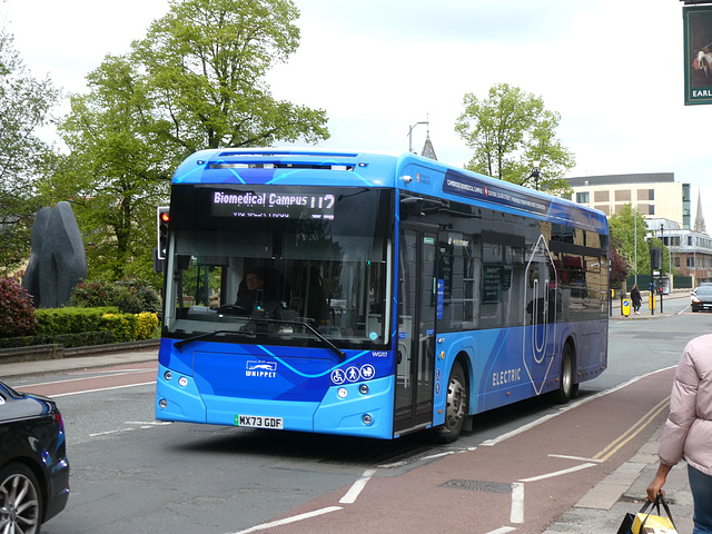 Whippet Coaches WG117 (MX73 GDF ex MX23 LRV) in Cambridge - 22 Apr 2024 (P1180030)