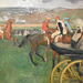 Detail of Racecourse: Amateur Jockeys by Degas in the Metropolitan Museum of Art, December 2023