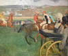 Detail of Racecourse: Amateur Jockeys by Degas in the Metropolitan Museum of Art, December 2023