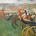 Detail of Racecourse: Amateur Jockeys by Degas in the Metropolitan Museum of Art, December 2023