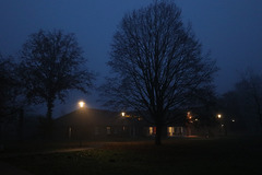 Haus Birkeneck in der Morgendämmerung