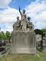 brompton cemetery, london     (106)john mutton, +1916 and family, with faith, hope and charity above