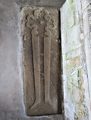 radbourne church, derbs, c13 cross slab tomb