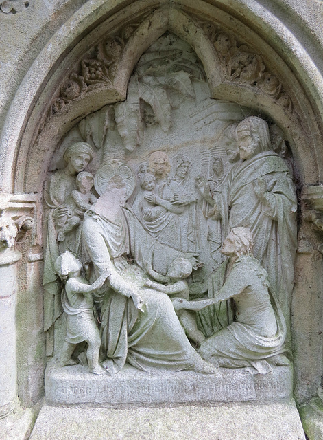 abney park cemetery, london,agnes forsyth, 1864, suffer little children scene with christ and palm trees