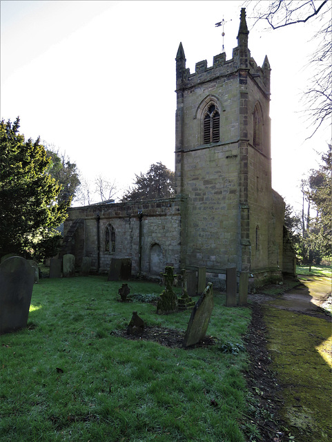 radbourne church, derbs; c16 tower