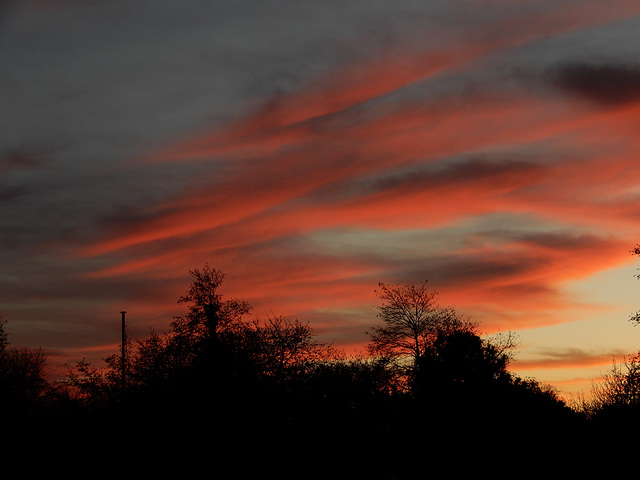 la beauté du ciel hier soir au coucher