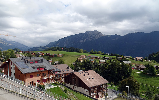 Blick in Richtung Les Diablerets von Leysin