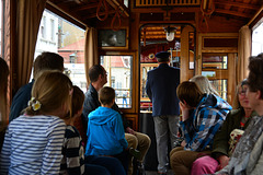 Leipzig 2015 – Straßenbahnmuseum – A trip with tram 179 – Reversing into the museum