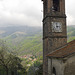 The bell tower of the church of Riabella, and overlooking the village of Rialmosso, other side of Cervo Valley