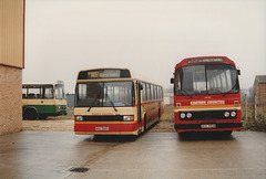 Eastern Counties KUB 552V, WAH 588S (NIL 3957) and OEX 793W - Dec 1995