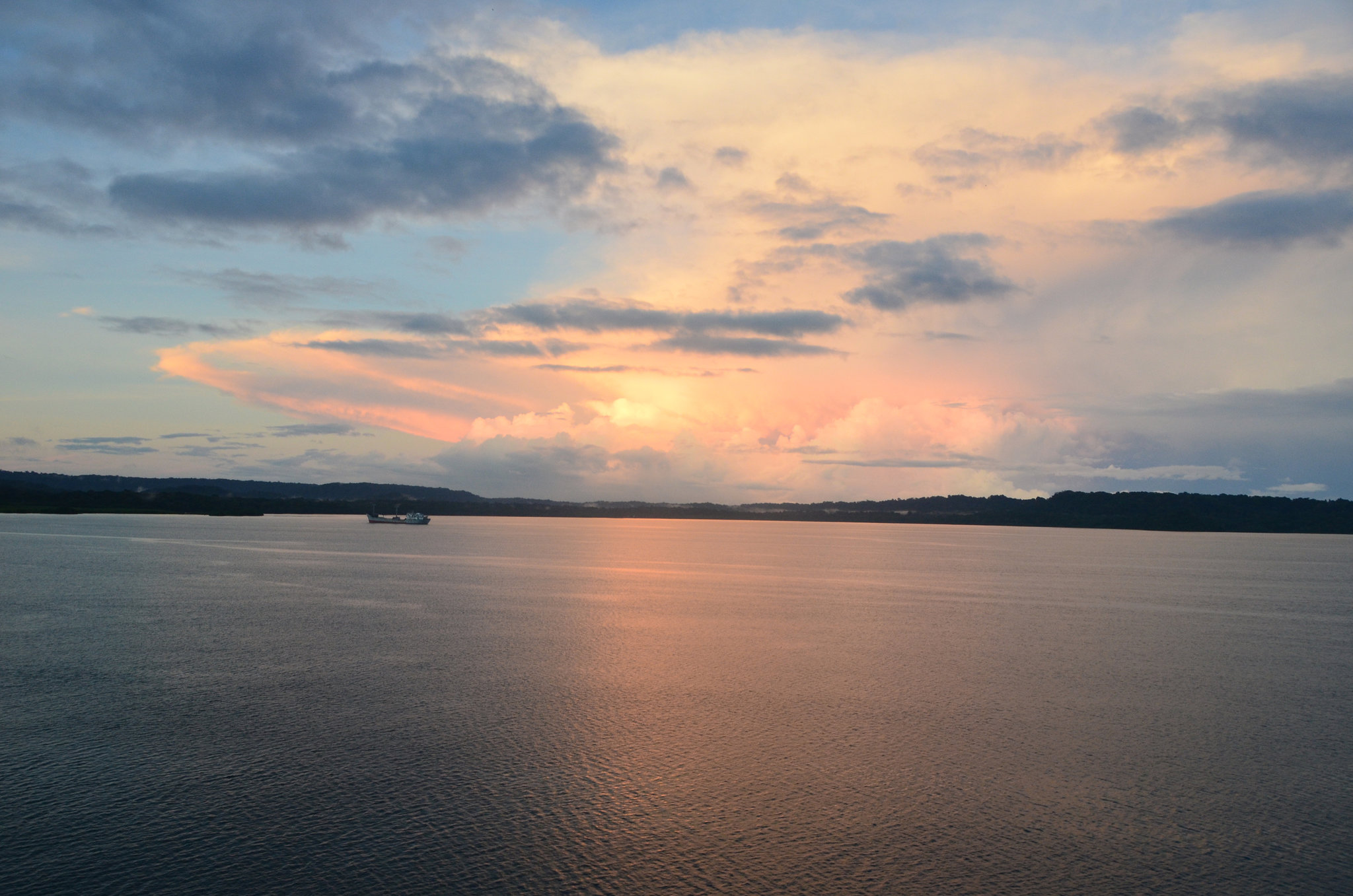 Early morning arrival at Panama Canal