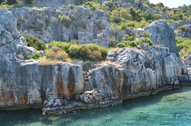 Kekova Bay, Coastal Remains of an Abandoned and Sunken Ancient City