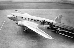 Image190B KLM 'Djalak' - PH-ALD boarding at Croydon Airfield late 1930s