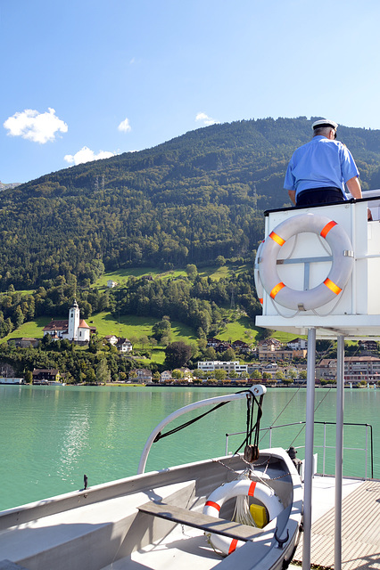 Anfahrt zum Hafen Flüelen