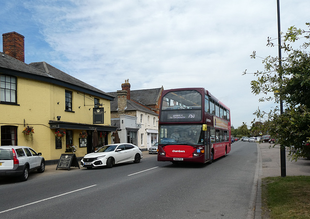 Konectbus (Chambers) 801 (YN55 PZC) in Long Melford - 31 Aug 2019 (P1040276)