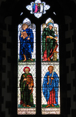 c19 morris glass at brampton church, cumbria