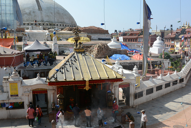 Kathmandu, Boudhanath Temple after Earthquake in 2015