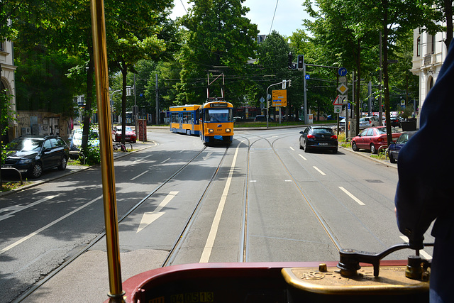 Leipzig 2015 – Straßenbahnmuseum – A trip with tram 179 – 179 meets 2187